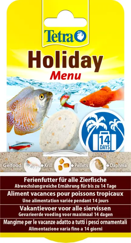 Livraison Express Tetra – Blocs Holiday Menu pour Poissons Tropicaux – 30g