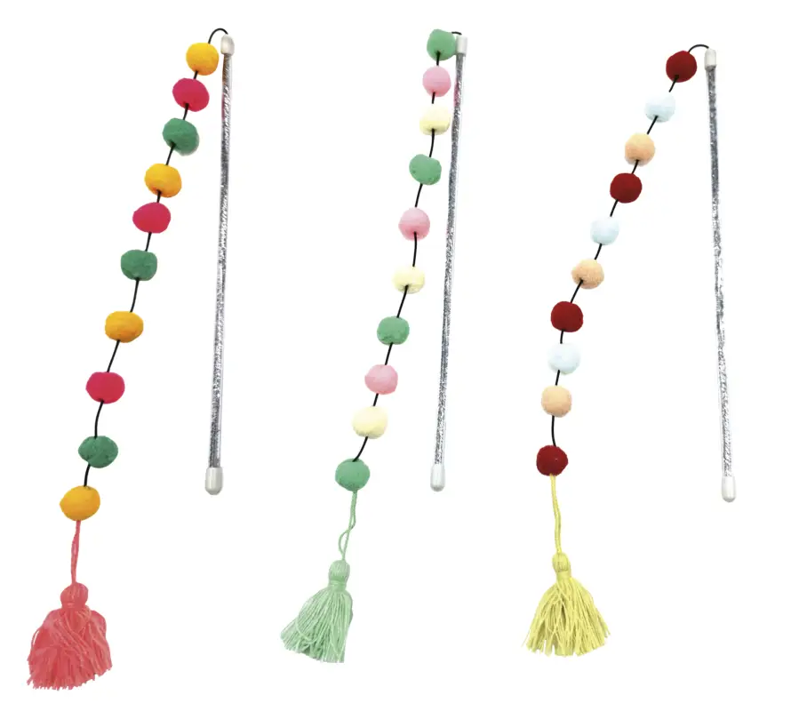 Croci – Jouet B&acirc;ton Pompom pour Chats – 35cm Bon Plan