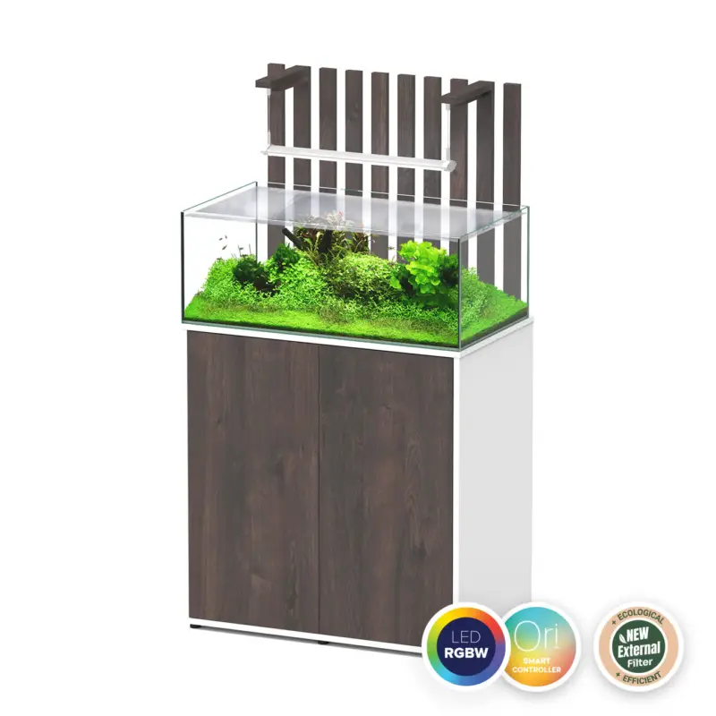 Aquatlantis – Aquarium + Meuble Shallow 80 avec Portes et Filtres Ext&eacute;rieur Promotion