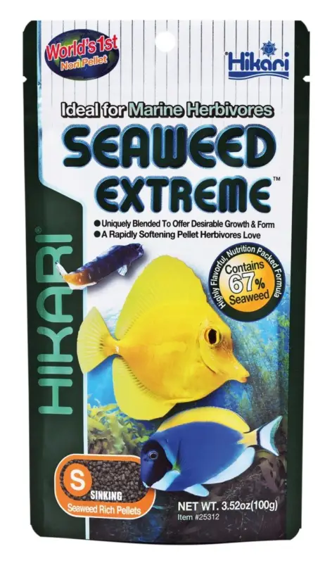 Meilleur Prix Hikari – Aliment en Granul&eacute;s Seaweed Extreme S pour Poissons – 100g