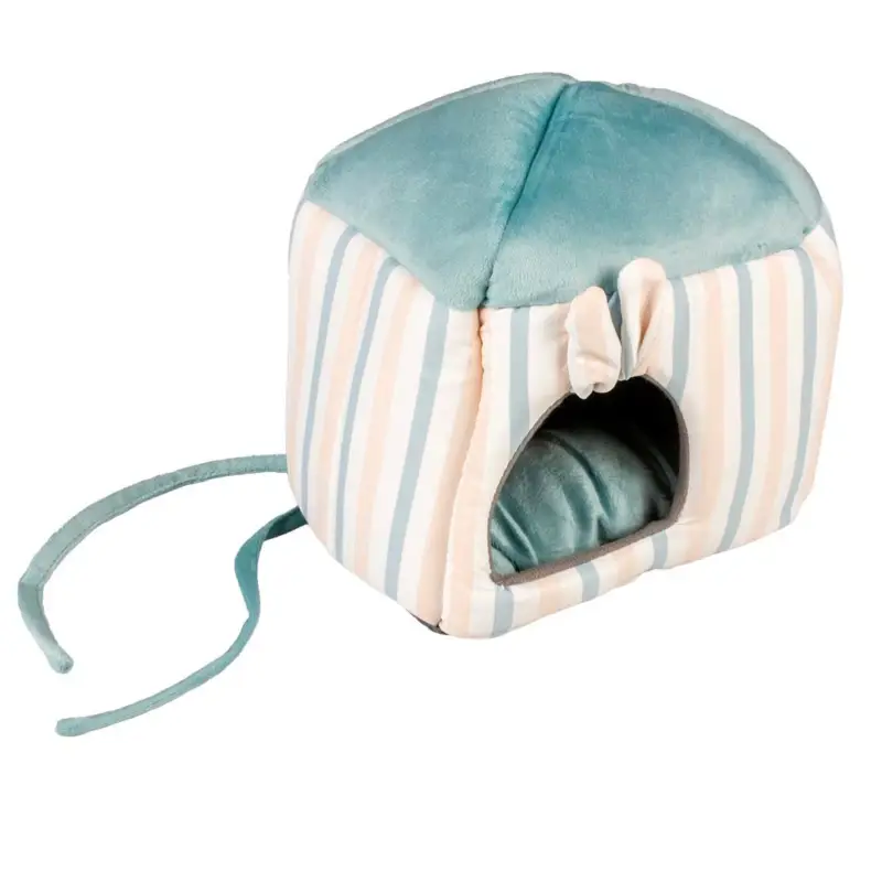 Meilleur Choix Duvoplus – Maison Peluche Striped S pour Rongeurs – 20x16x20cm