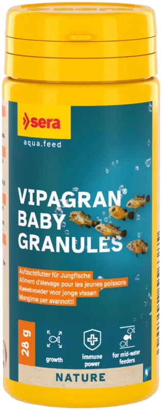 Promotion Sera – Aliment d'Elevage Vipagran Baby Granules – 28g/50ml