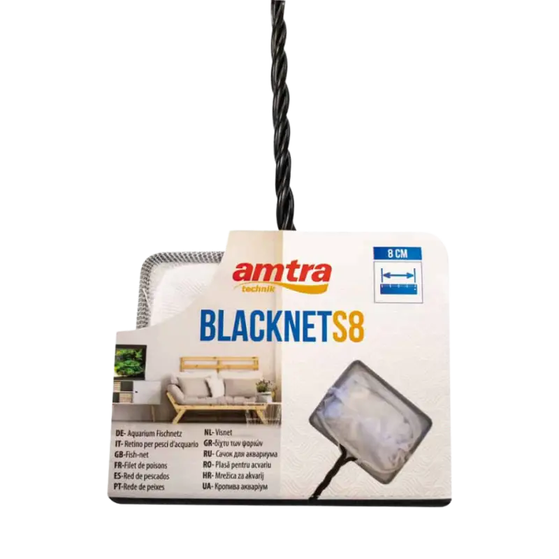 Amtra – Epuisette BlacknetS8 pour Alevin – 8x10cm Paiement Sécurisé