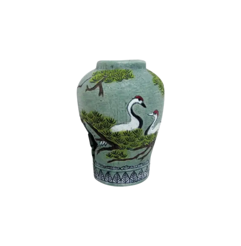 Amtra – D&eacute;coration en R&eacute;sine Egypte Vase avec Cygnes – S Prix Choc