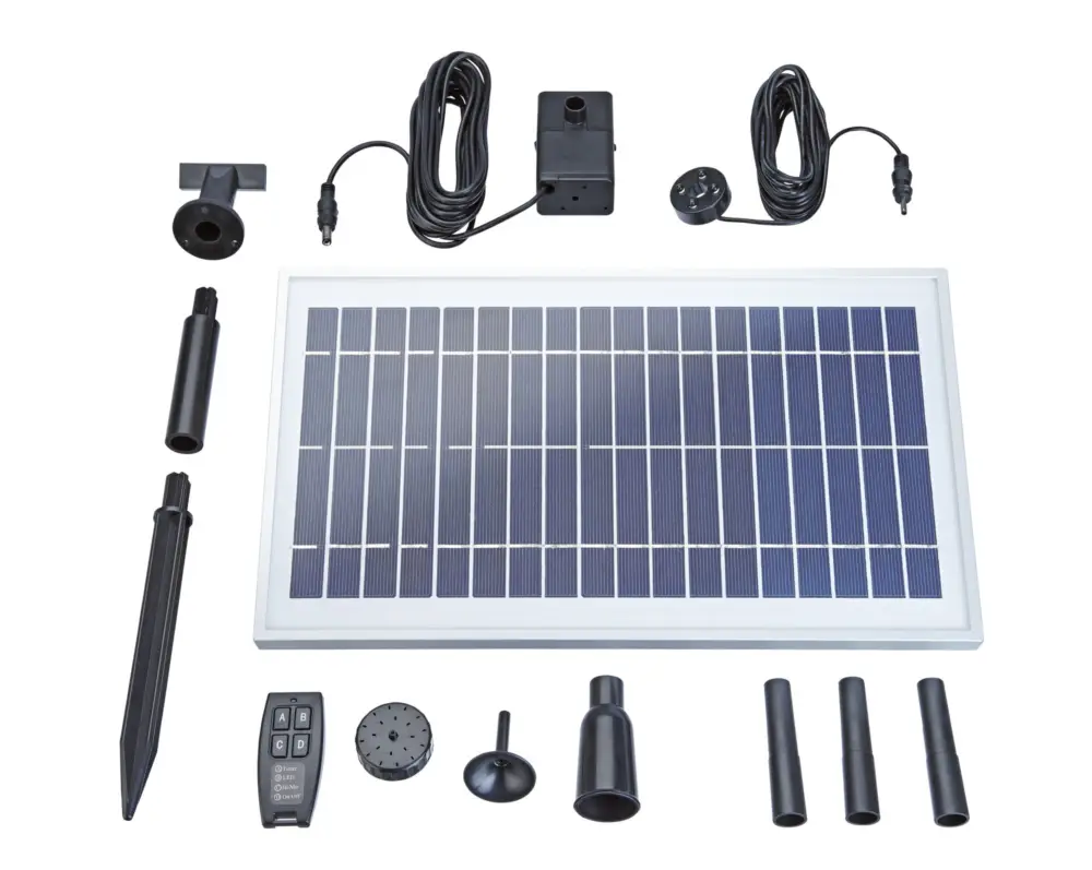 Pontec – Pompe &agrave; Jet d'Eau Solaire PondoSolar 600 Control Retour Gratuit