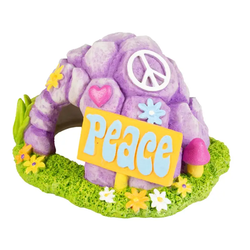Aqua Della – D&eacute;coration Hippie Grotte pour Aquarium – 13x11x8cm Vente Flash