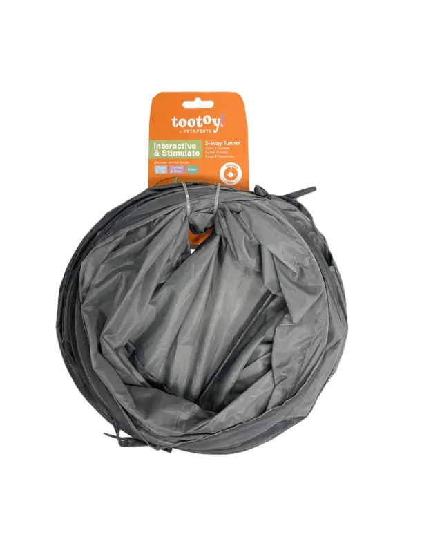Marque Tootoy! – Tunnel 3 Sorties avec Balle suspendue pour Chats – 80cm
