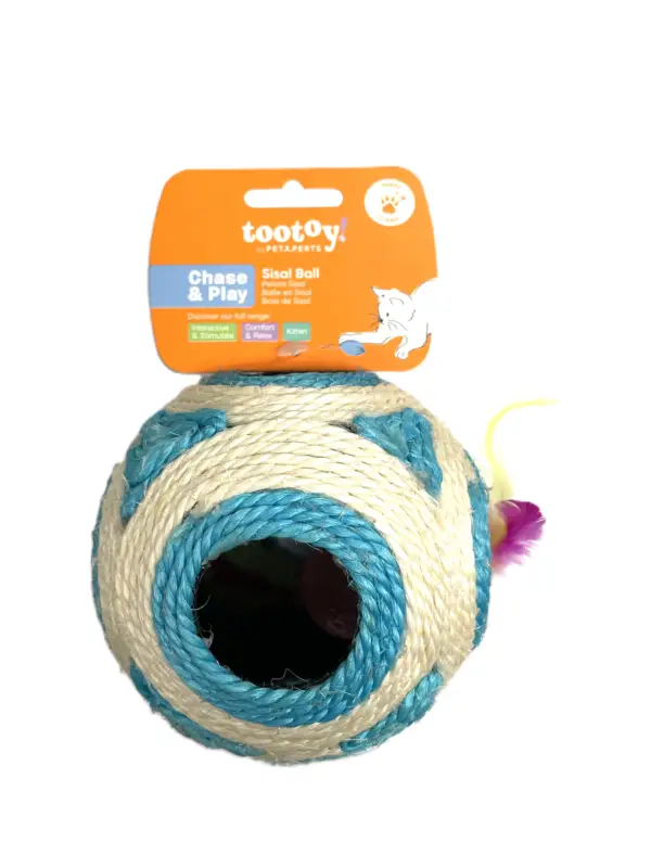 Tootoy! – Jouet Balle en Sisal pour Chats – 11cm Certifié