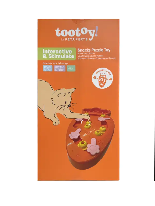 Tootoy! – Jouet Carotte Puzzle Interactif &agrave; Friandises pour Chats Offre Exclusive