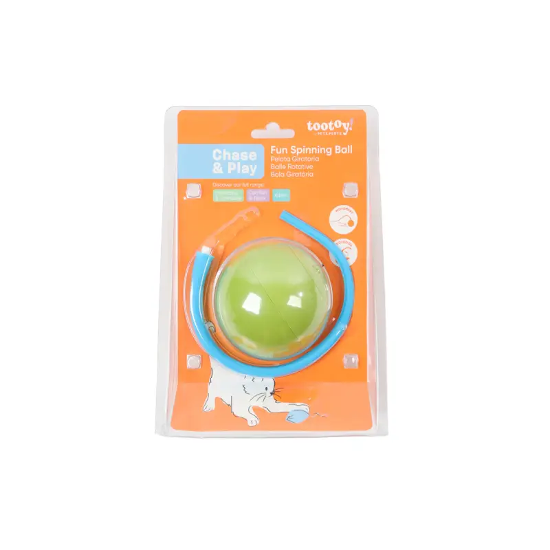 Marque Tootoy! – Jouet Balle Rotative pour Chats – 8,5cm