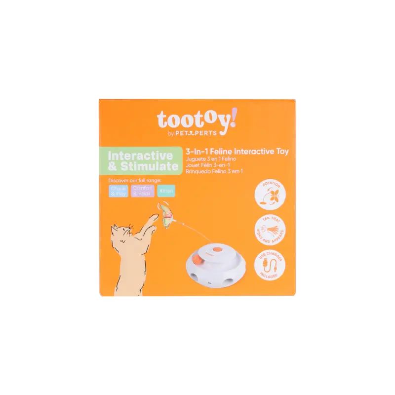 Tootoy! – Jeu Stimulant 3-en-1 pour Chats – 19,5cm Commander Maintenant