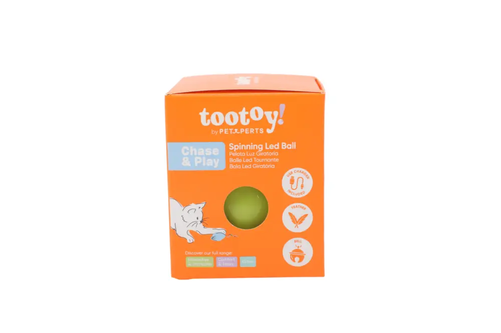Tootoy! – Jouet Balle Led pour Chats – 6,5cm Haute Qualité