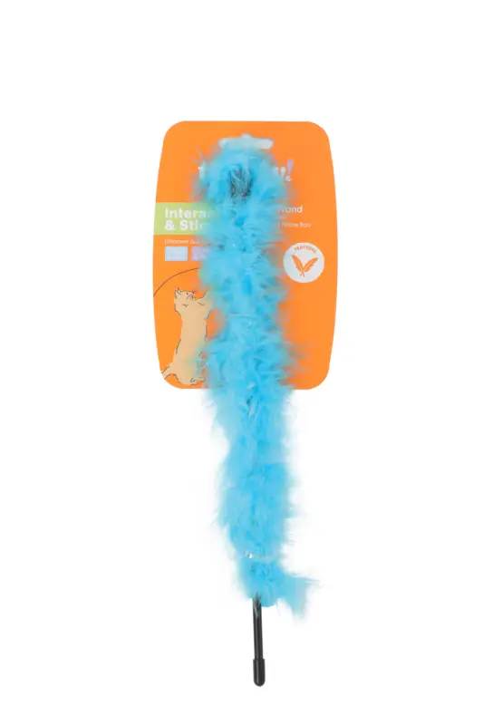 Tootoy! – Jouet Canne &agrave; P&ecirc;che Plume pour Chats – 40cm Dernier Modèle