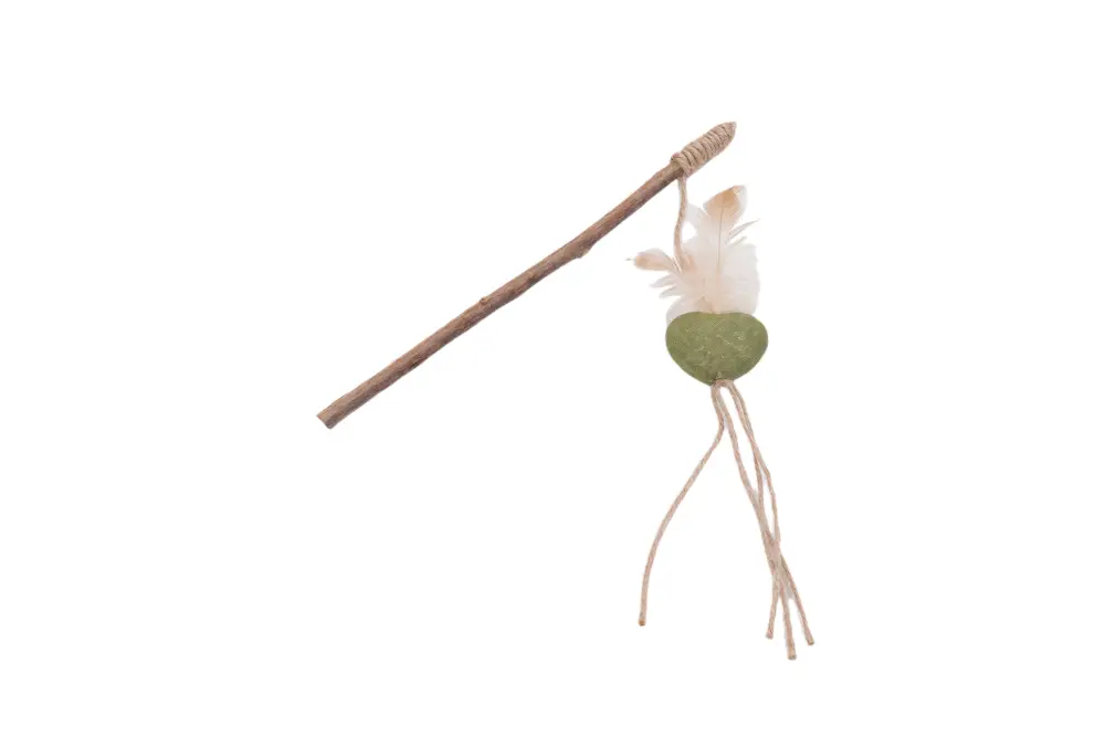 Seulement Aujourd&rsquo;hui Tootoy! – Canne &agrave; P&ecirc;che Forme de Coeur avec Herbe &agrave; Chat – 25cm