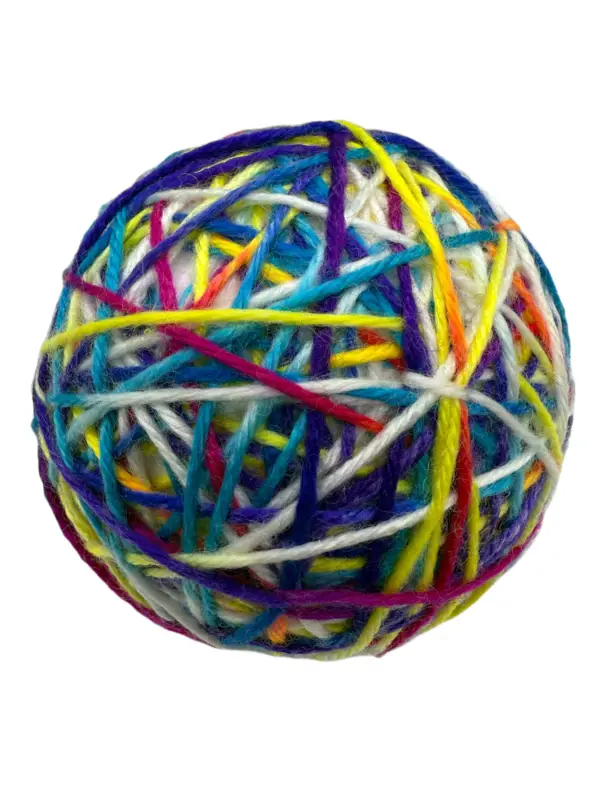Tootoy! – Balle de Laine Color&eacute;e pour Chats – 15cm Expédié Aujourd&rsquo;hui