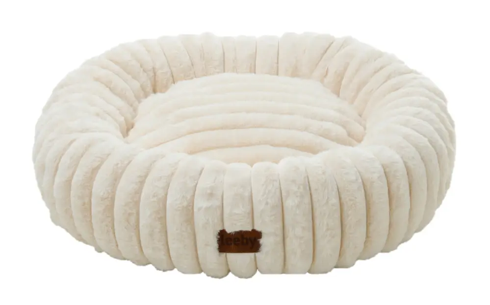 Prix Cassé Leeby – Donut Velours C&ocirc;tel&eacute; pour chats – Cr&egrave;me