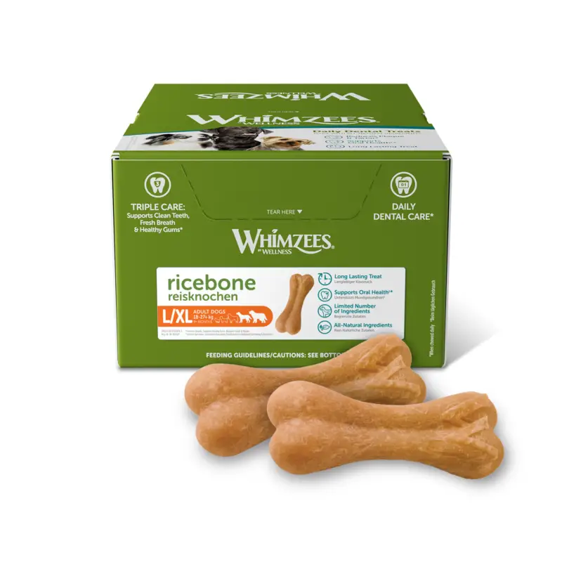 Whimzees – Friandises Daily Dental Treats Ricebone pour Chiens – L/XL Promotion