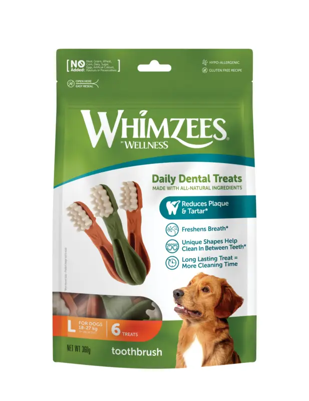 Whimzees – Friandises Daily Dental Treats Toothbrush pour Chiens – L Super Prix
