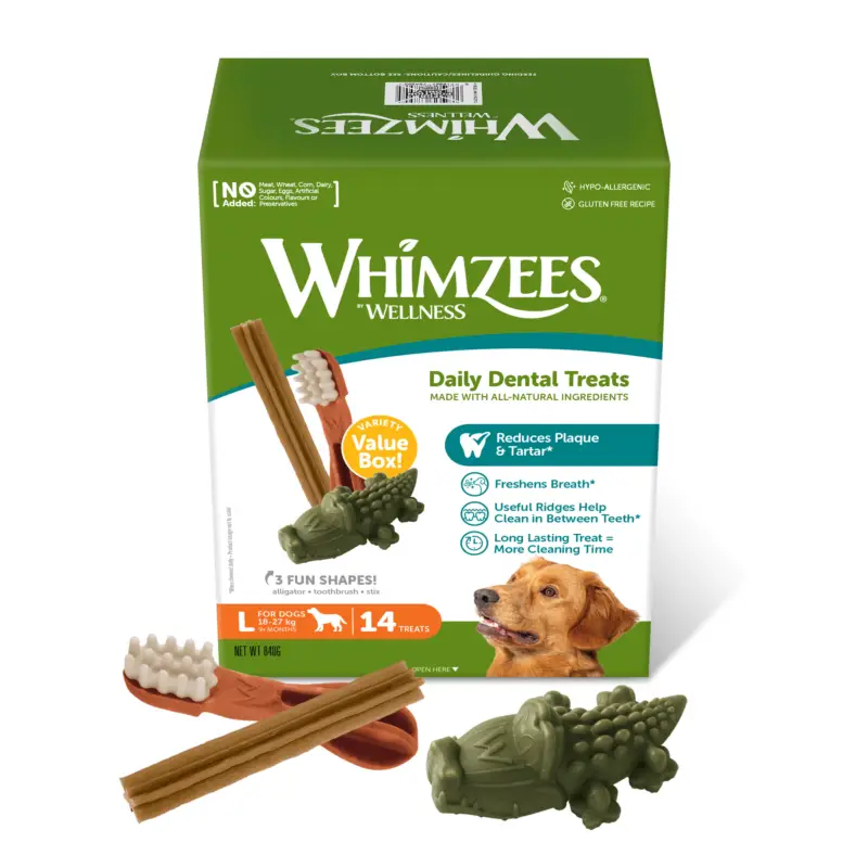 Whimzees – Friandises Daily Dental Treats Value Box pour Chiens Jusqu&rsquo;à Épuisement Des Stocks
