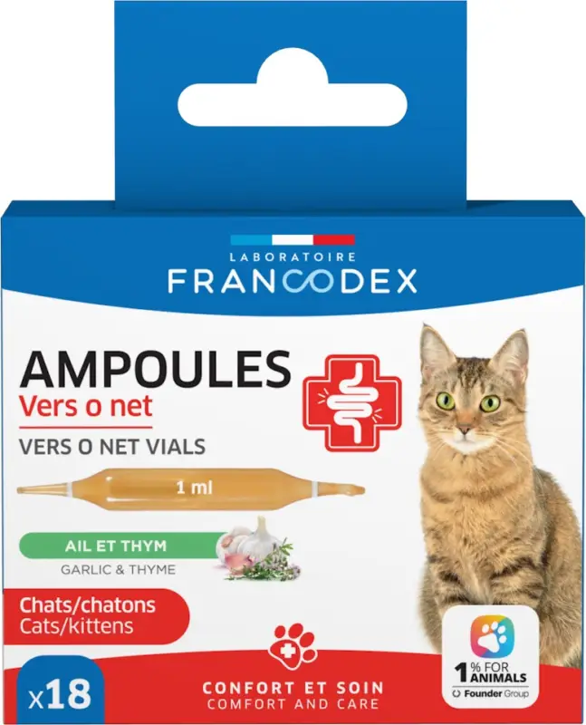 Francodex – Ampoules Vers O Net pour Chiens et Chiots – 18x1ml Achat Immédiat