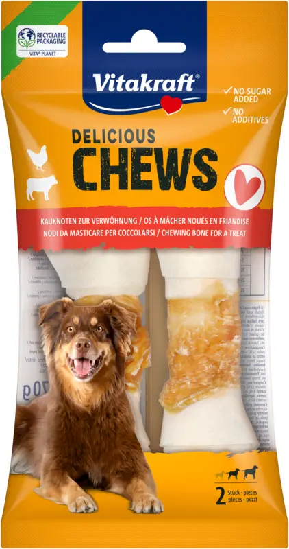 Vitakraft – Os nou&eacute; Delicious Chews au Poulet pour Chiens Moyens – 80g Prix Cassé