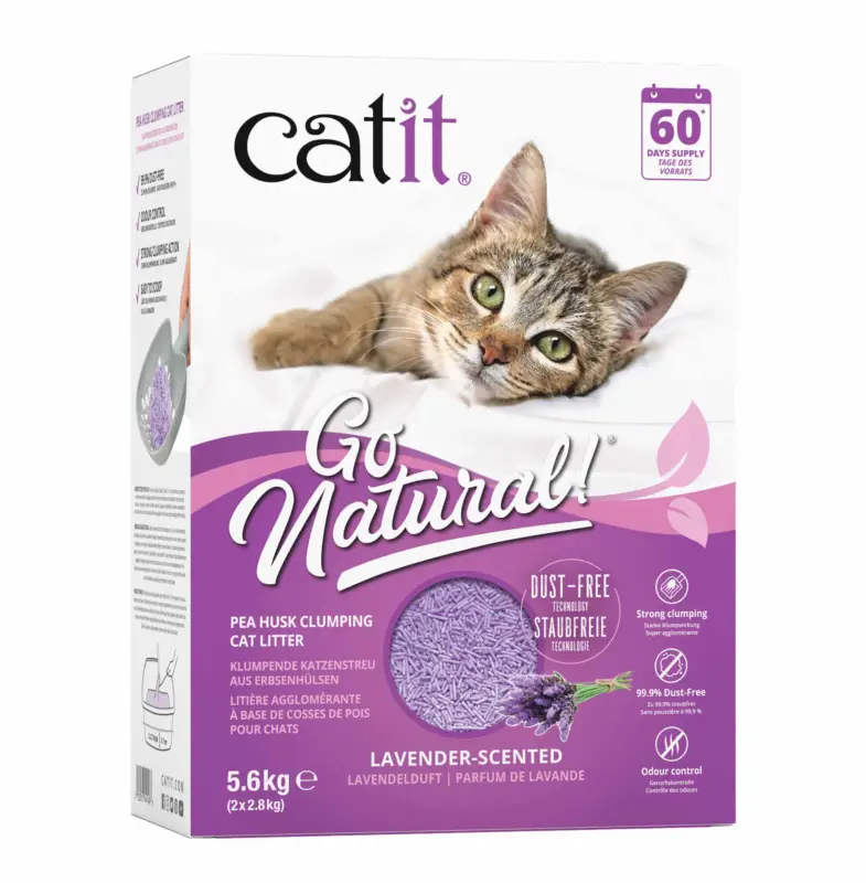 Meilleur Choix Cat It – Liti&egrave;re Agglom&eacute;rante G Natural! &agrave; la Lavande pour Chats – 5,6Kg