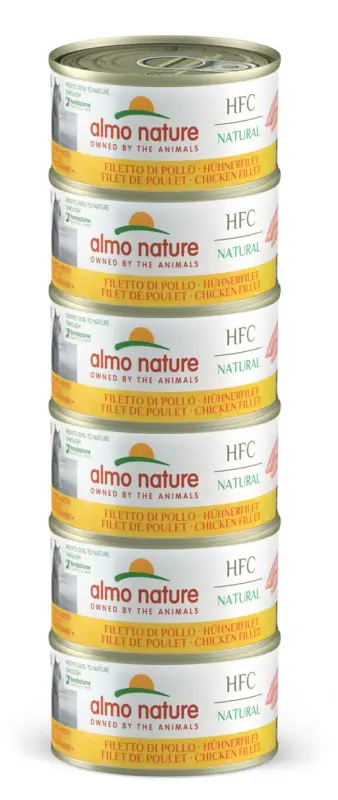 Almo Nature – Bo&icirc;te HFC Natural Filet de Poulet pour Chats – 6x70g Petit Prix