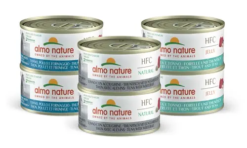 Almo Nature – Bo&icirc;tes HFC Multi Thon 3 Saveurs pour Chats – 6x70g Bon Plan