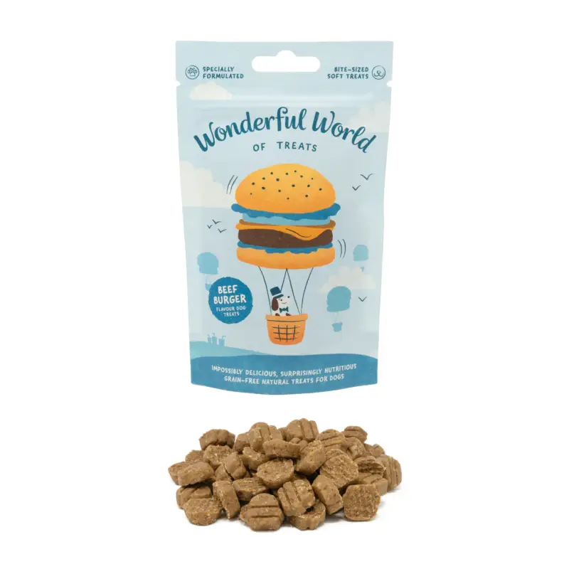 Wonderful World – Friandises Burger Boeuf pour Chiens – 50g Réduction