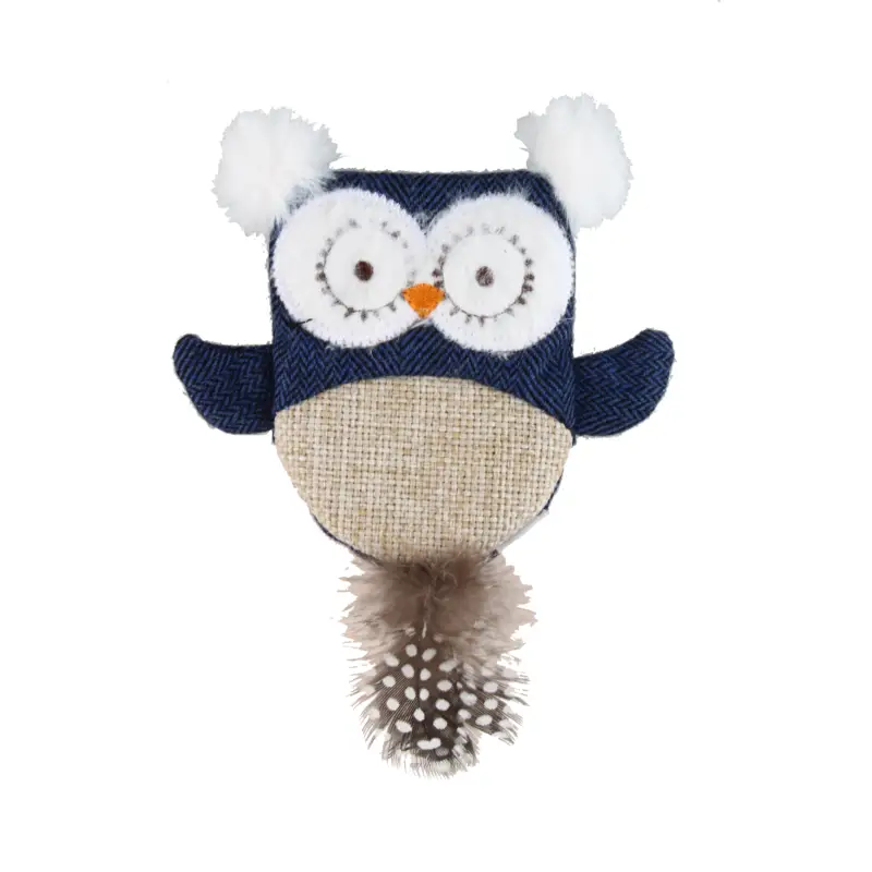 Must-Have Anka – Jouet Chouette Tissu Jeans pour Chats – x1