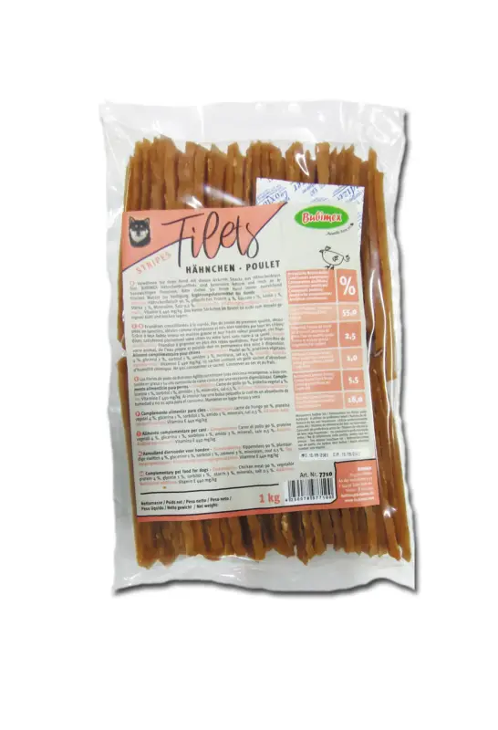 Bubimex – Friandises Stripes de Poulet pour Chiens – 1Kg Paiement Sécurisé