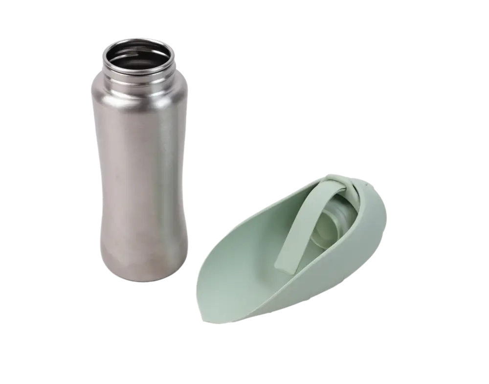 Prix Réduit Gotoo – Gourde de voyage en Inox avec Ecuelle en Silicone pour Chiens – 500ml