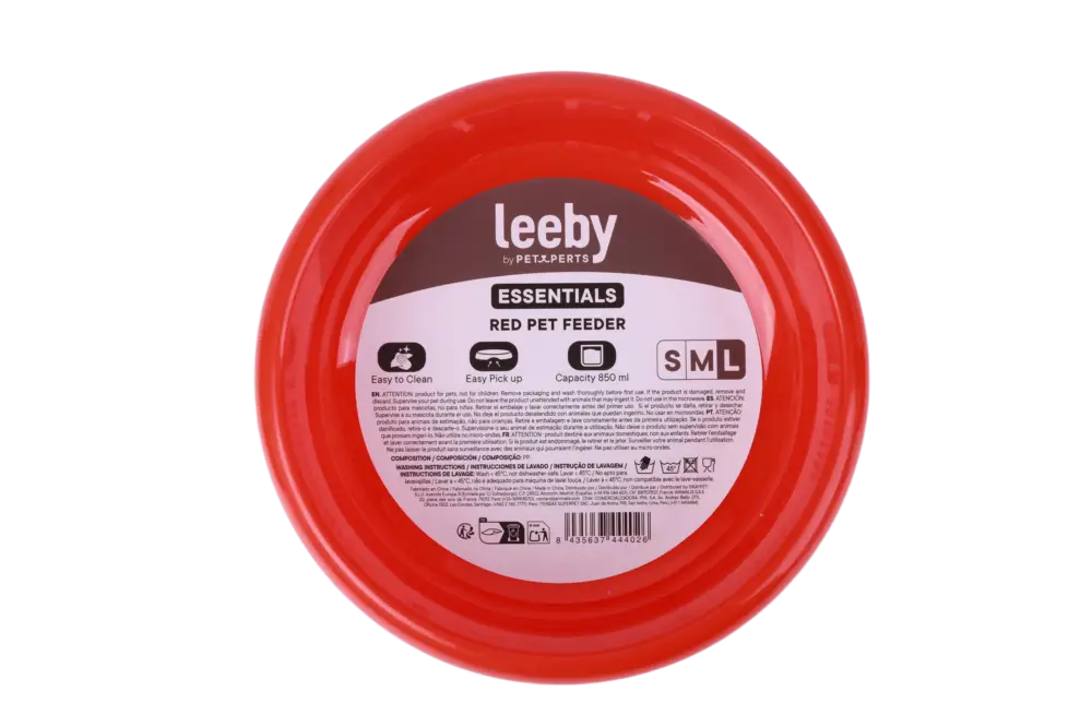 Achat Immédiat Leeby – Gamelle Plastique Rouge pour Chiens