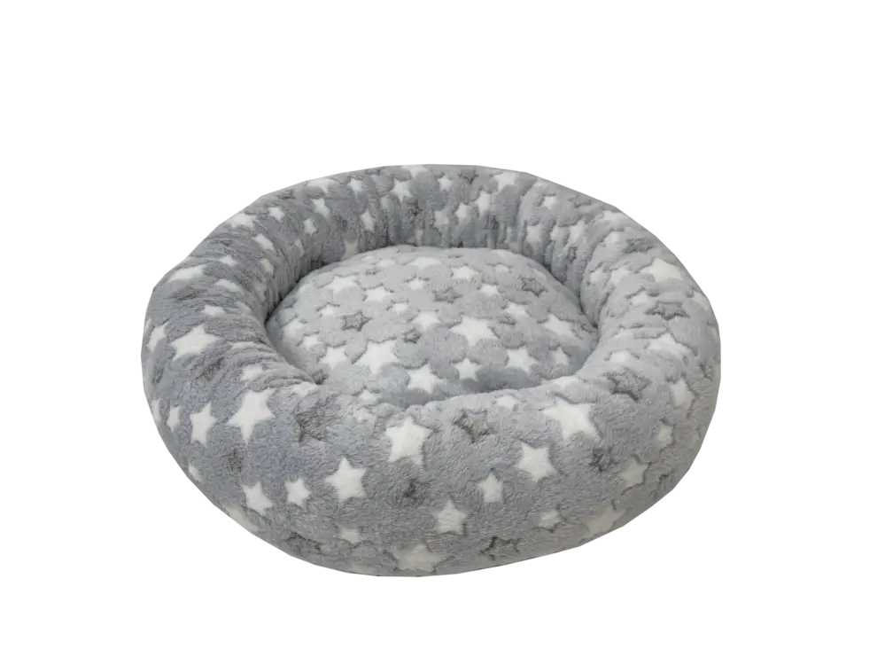 Leeby – Donut Imprim&eacute;s Etoiles pour chat – Gris Produit De Marque