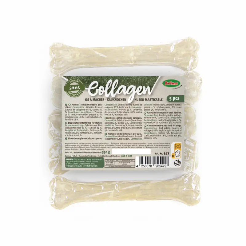 Produit De Marque Bubimex – Friandises Os de Collag&egrave;ne Press&eacute; &agrave; M&acirc;cher – x5