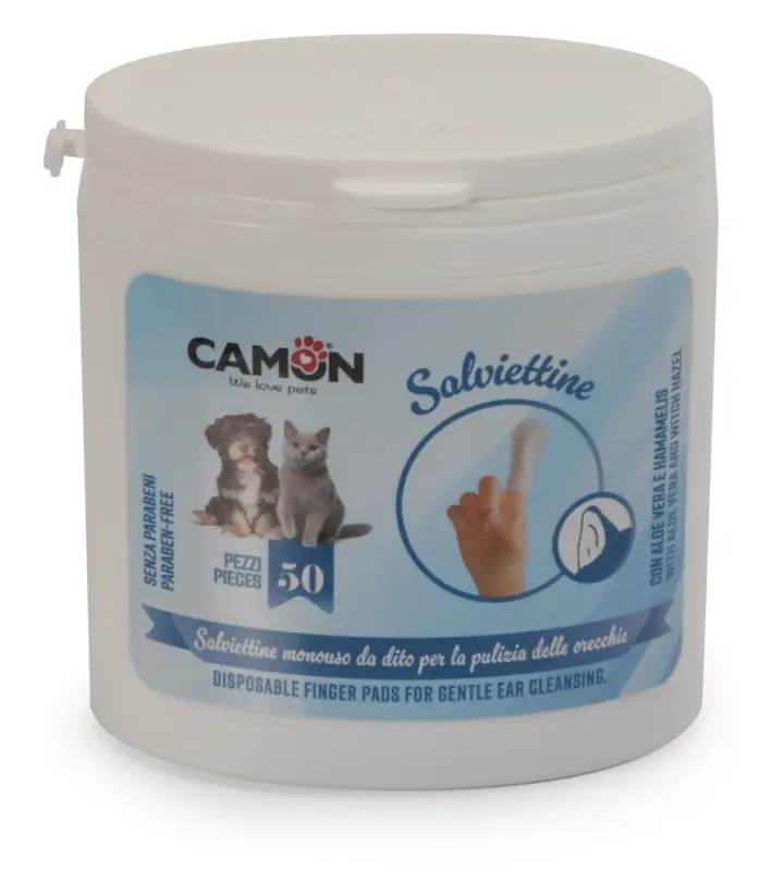 Acheter Direct Camon – Doigtiers Jetables Oreilles pour Chiens et Chats – x50