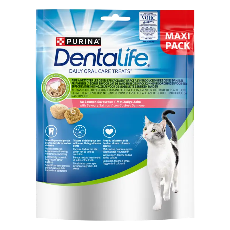 Marque Dentalife – Friandises au Saumon pour Chats Adultes – 140g