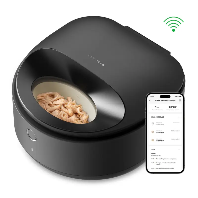 Petlibro – Distributeur Automatique de P&acirc;t&eacute;e Polar pour Chats – Noir Meilleur Prix