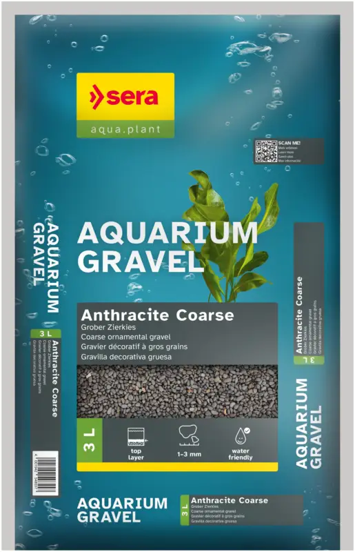 Populaire Sera – Gravier Anthracite Coarse Aquarium Gravel