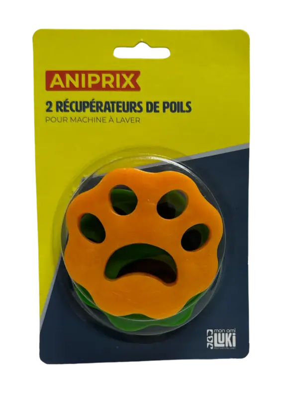 Offre Limitée Mon Ami Luki – 2 R&eacute;cup&eacute;rateurs de Poils Textile pour Machine &agrave; Laver – 9x9x1,5cm