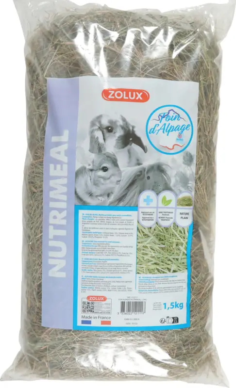 Zolux – Foin Alpages Premium pour Rongeurs – 1,5Kg Commander Vite