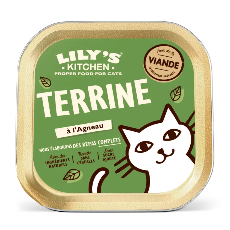 Lily's Kitchen – Terrine Recette sans C&eacute;r&eacute;ales &agrave; l'Agneau pour Chats Adultes – 85g Bon Marché