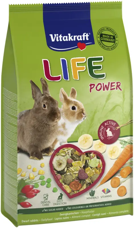 Vitakraft – Aliment Complet Life Power Lapins Nains – 600g Vente Directe