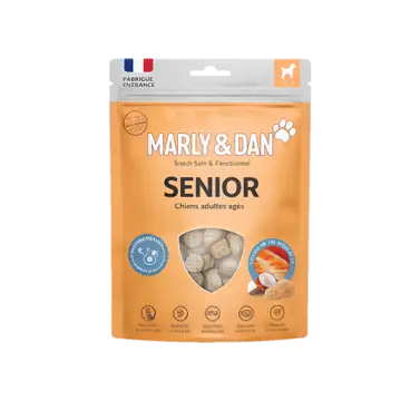 Marly & Dan – Friandises Bouch&eacute;es Senior au Saumon pour Chiens – 100g Super Prix