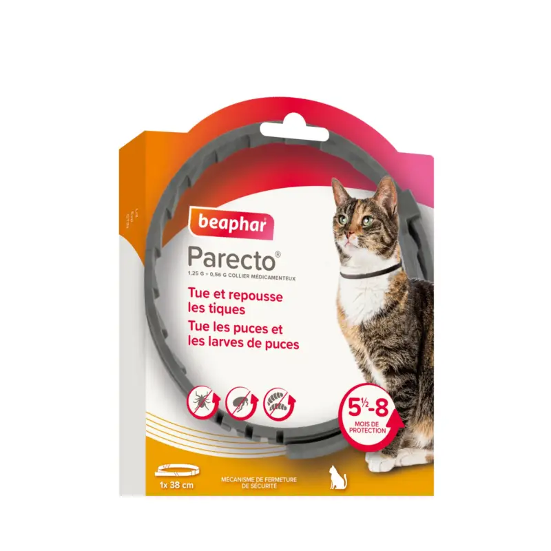Beaphar – Collier M&eacute;dicamenteux 1,25 g + 0,56 g pour Chat – 38cm Réduction