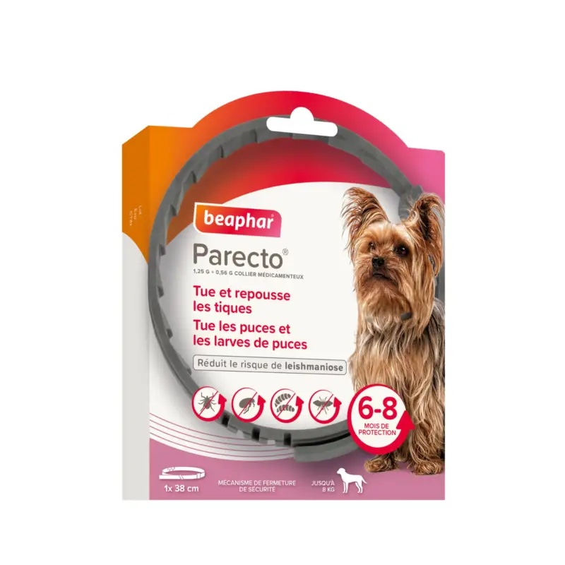 Beaphar – Collier M&eacute;dicamenteux 1,25 g + 0,56g pour Petits Chiens – 38cm Prix Bas