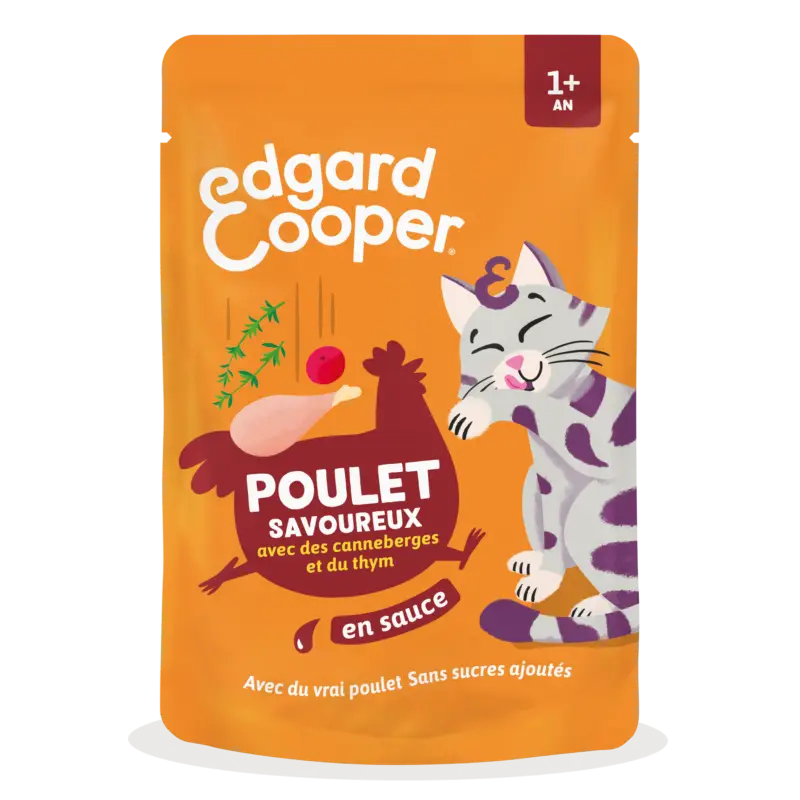 Edgard & Cooper – Sachets Humides au Poulet en Sauce pour Chatons – 85g Commande En Gros