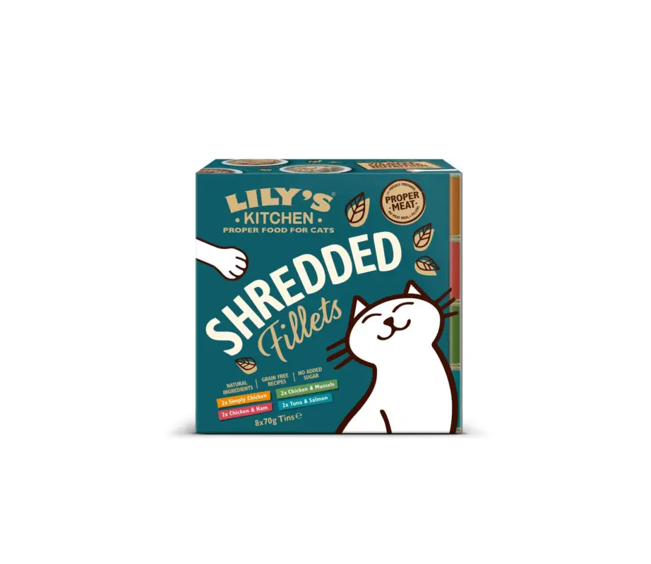 Commander Maintenant Lily's Kitchen – Multipack Shredded Fillets pour Chat – 8x70g