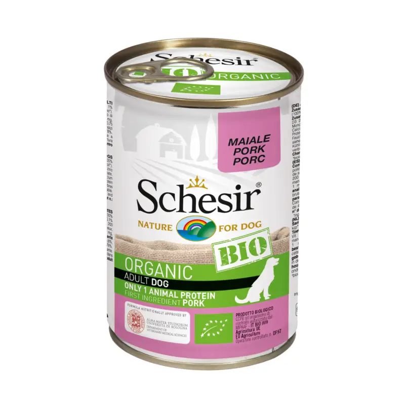Schesir – P&acirc;t&eacute;e au Porc Bio Pour Chiens – 400g Expédié Aujourd&rsquo;hui