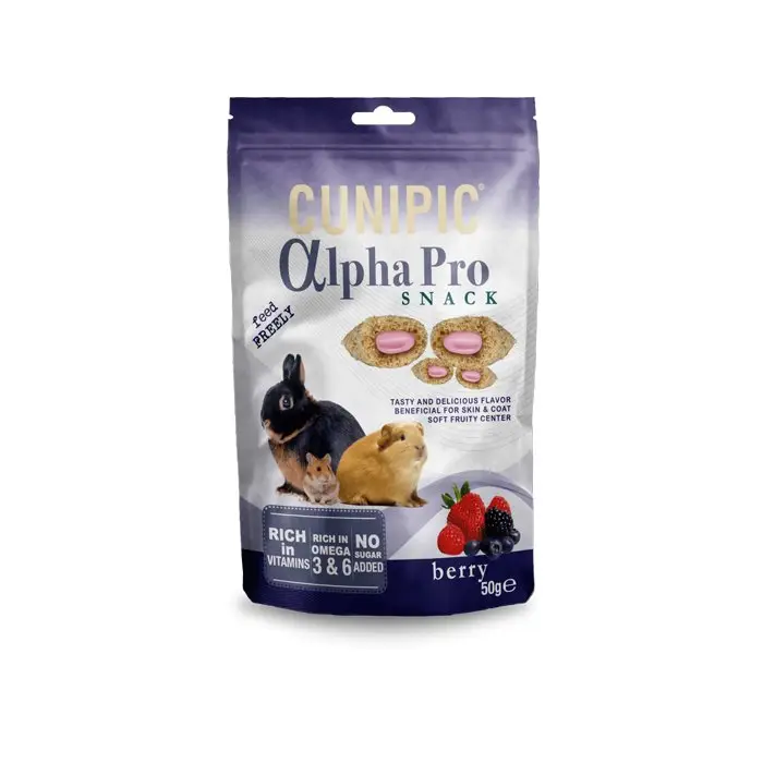 Cunipic – Friandises Alpha Pro aux Fruits des Bois – 50g Paiement Sécurisé